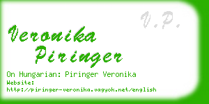 veronika piringer business card